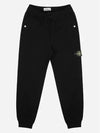 Compass Badge Cotton Track Pants Black - STONE ISLAND - BALAAN 2