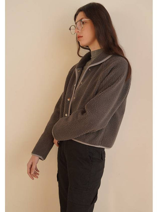 low-fi fleece cropped jacket - LETTUCE - BALAAN 1