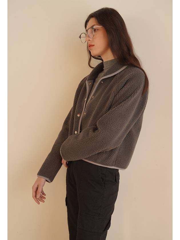 Lo-Fi Fleece Cropped Jacket Grey - LETTUCE - BALAAN 2