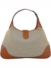 Aphrodite Large Canvas Shoulder Bag Beige Brown - GUCCI - BALAAN 7