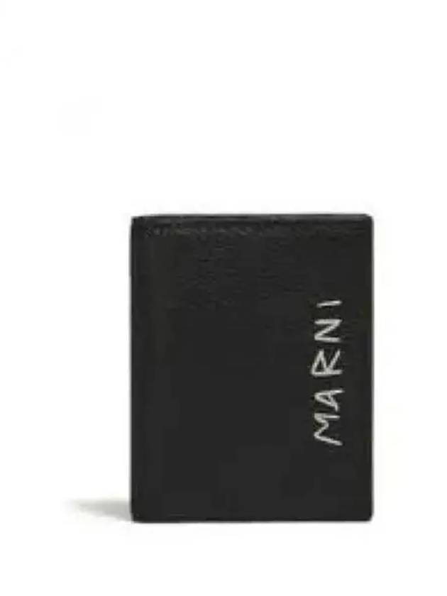 Leather Half Wallet Black - MARNI - BALAAN 2