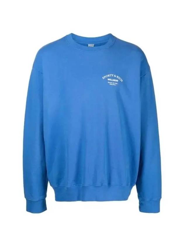 Wellness Logo Sweatshirt Sapphire Blue - SPORTY & RICH - BALAAN 7