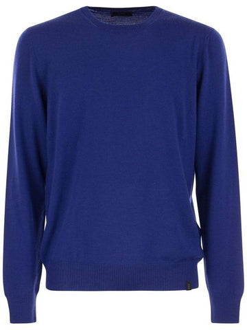 Wool crew-neck pullover - FAY - BALAAN 1