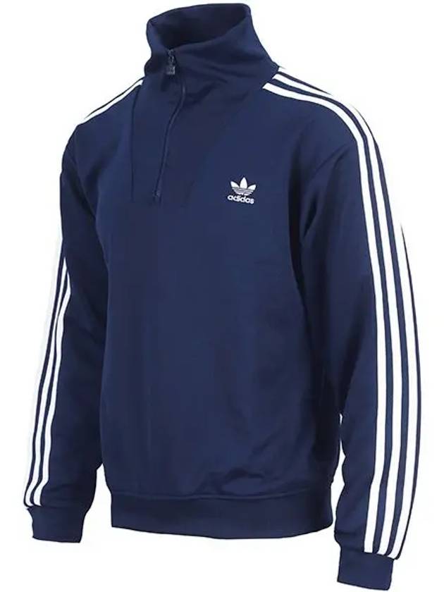 Funnel Neck Embroidered Logo Track Anorak Navy - ADIDAS - BALAAN 3