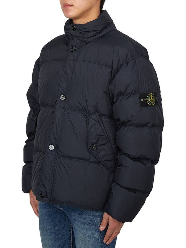 Garment Dyed Crinkle Reps Down Padding Navy - STONE ISLAND - BALAAN 4