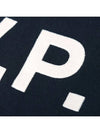 Men's VPC Logo Print Crew Neck Sweatshirt Navy - A.P.C. - BALAAN 6