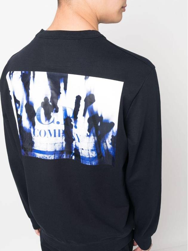 Graphic Printing Logo Sweatshirt Navy - CP COMPANY - BALAAN 6