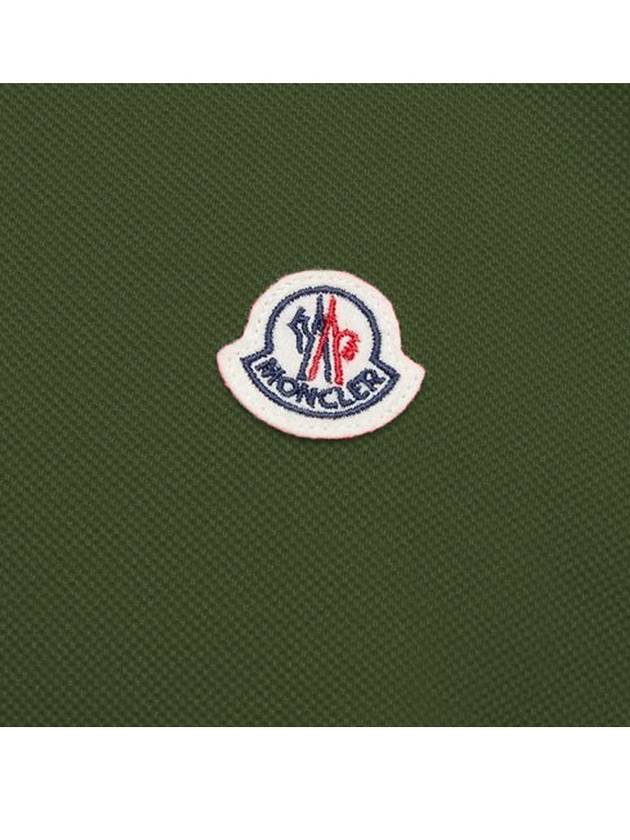 Men's Logo Patch Short Sleeve Polo Shirt Green - MONCLER - BALAAN 6