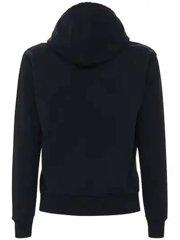 Paris Embroidered Front Logo Kangaroo Pocket Hoodie Black - AMI - BALAAN 3