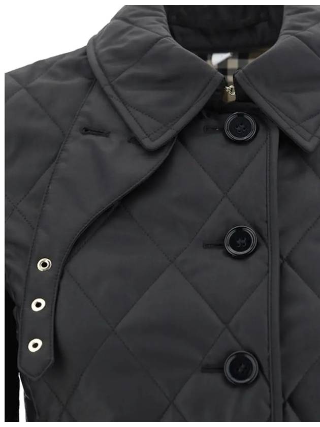 Diamond Quilted Thermoregulated Jacket Black - BURBERRY - BALAAN 4