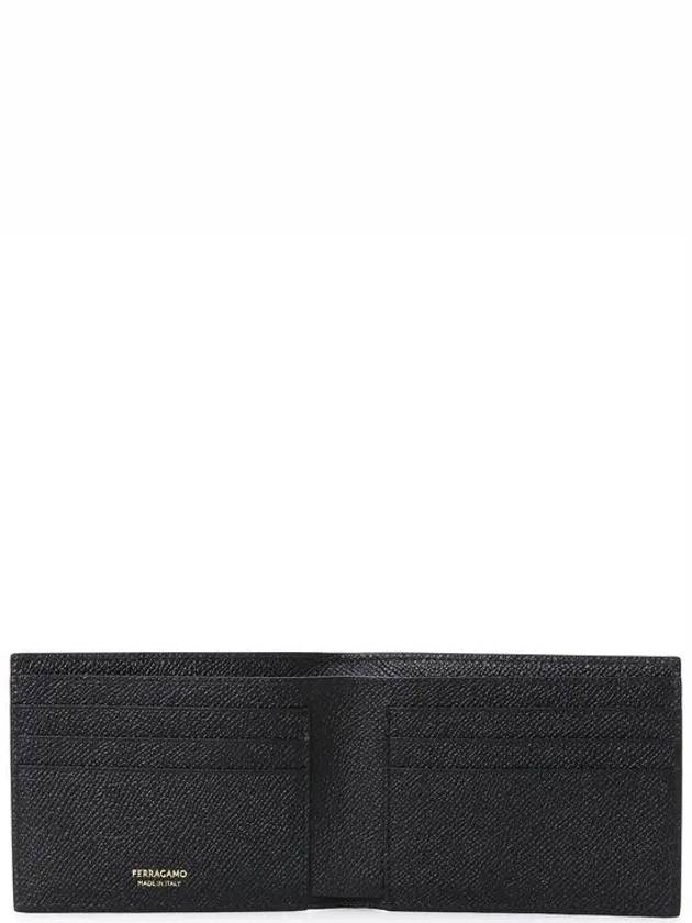 Gancini Bifold Half Wallet Black - SALVATORE FERRAGAMO - BALAAN 5