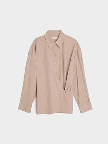 Women s W Straight Collar Twisted Shirt Violet Ice SH1141 LF839 PU807 - LEMAIRE - BALAAN 1