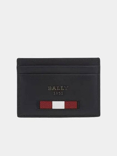 Metal logo black red card wallet BHARMY 106 - BALLY - BALAAN 1