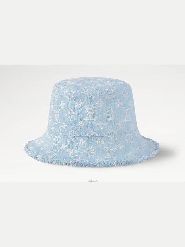 Monogram Denim Bucket Hat Blue - LOUIS VUITTON - BALAAN 4