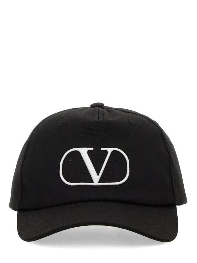 V Logo Ball Cap Black - VALENTINO - BALAAN 2