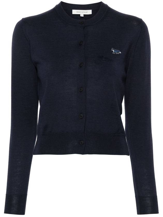 Baby Fox Patch Regular Cardigan Blue - MAISON KITSUNE - BALAAN 2