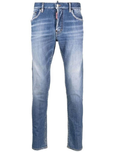 Skater Wash Cotton Jeans Blue - DSQUARED2 - BALAAN 1