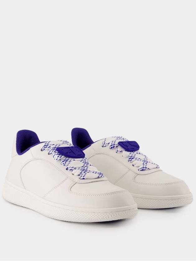 Terrace Sneakers - Burberry - Leather - White - BURBERRY - BALAAN 2