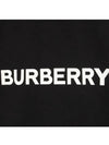 Logo Print Crew Neck Cotton Short Sleeve T-Shirt Black - BURBERRY - BALAAN 5