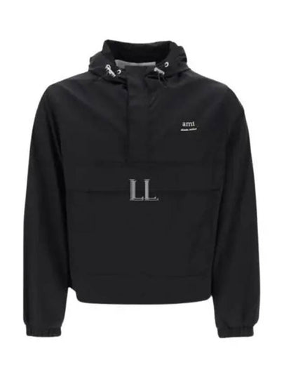 Alexandre Mattiussi Windbreaker Hoodie Black - AMI - BALAAN 2