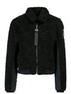 Fleece Zip-up Jacket Black - MOOSE KNUCKLES - BALAAN.