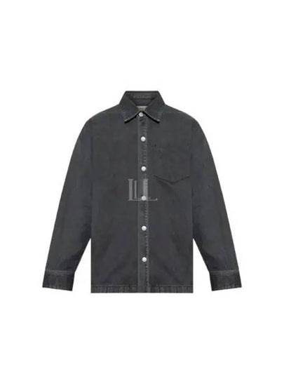 De Coeur Embossed Overshirt Jacket Black - AMI - BALAAN 2