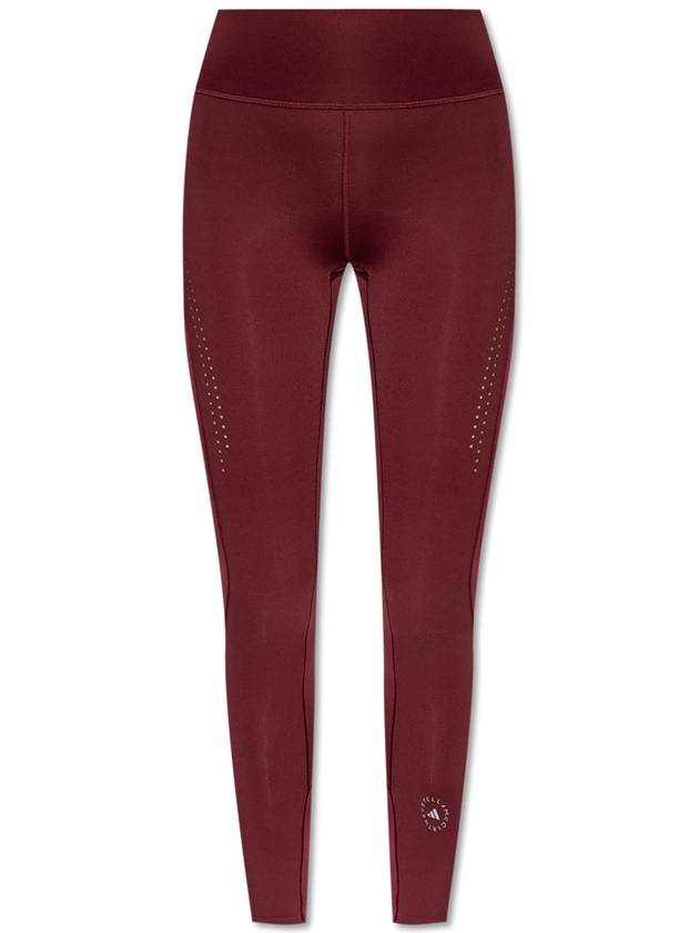 ADIDAS By Stella McCartney Training Leggings With Logo, Women's, Burgundy - ADIDAS - BALAAN 1