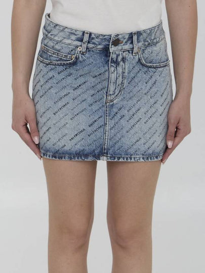 short skirt 744972 TQW66 4141 ICED BLUE - BALENCIAGA - BALAAN 2