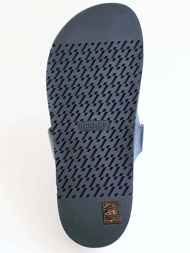 Hermes Chypre H Logo Calfskin Sandals Black - HERMES - BALAAN 5