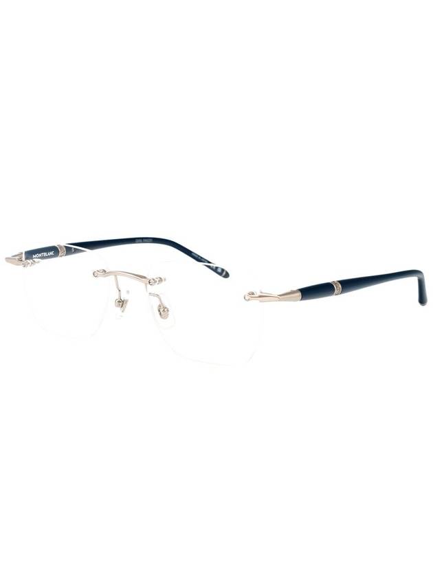 Sunglasses MB0346O 002 SILVER BLUE TRANSPARE - MONTBLANC - BALAAN 3