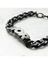 Chain Link Bracelet Black - DIOR - BALAAN 5