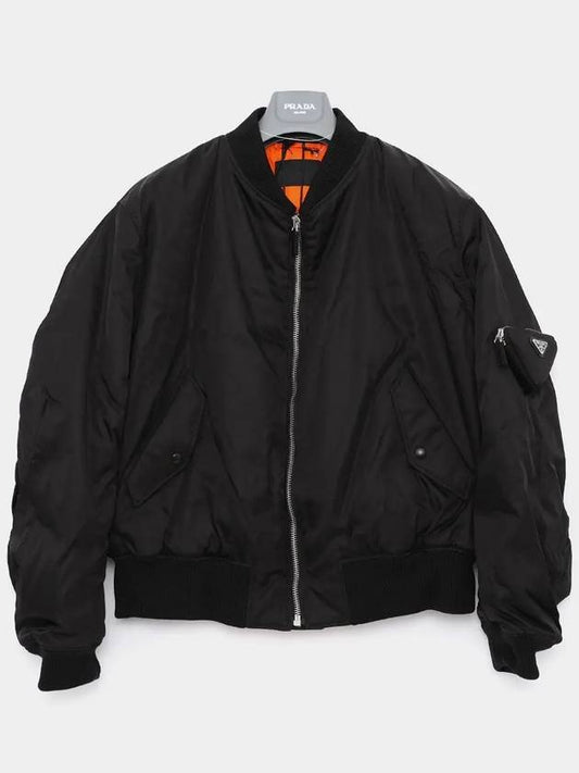 Re-Nylon Bomber Jacket Black - PRADA - BALAAN 2