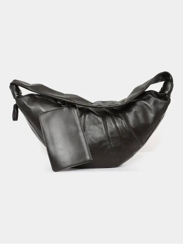 Croissant Large Cross Bag Dark Chocolate - LEMAIRE - BALAAN 4