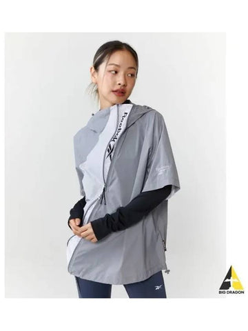 Hidden ventil short sleeve hooded anorak gray - REEBOK - BALAAN 1