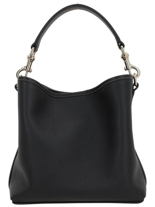 GG Emblem Leather Mini Bucket Bag Black - GUCCI - BALAAN 4