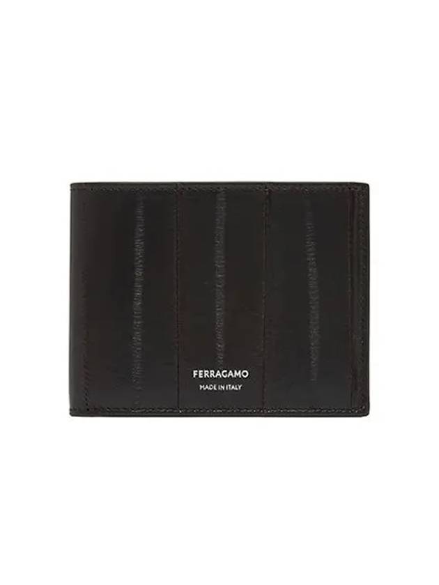 Eel Skin Half Wallet Brown - SALVATORE FERRAGAMO - BALAAN 5