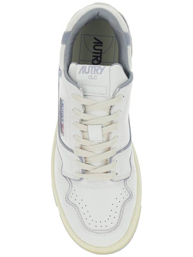 'Clc' White Low Top Sneakers With Logo Patch On Tongue And Side In Leather Blend Man - AUTRY - BALAAN 4