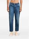 Low Rise Straight Jeans Blue - AMI - BALAAN 3