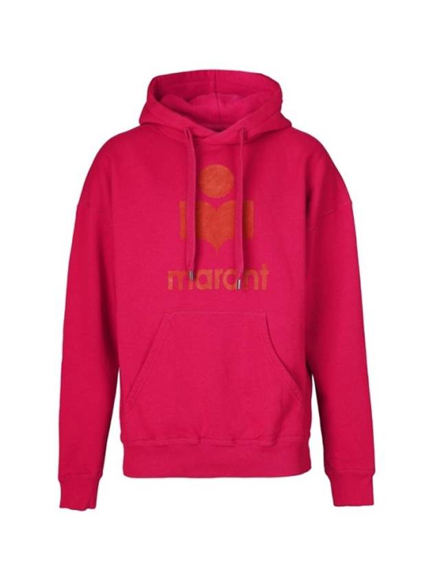 Mansell Velor Logo Hooded Top Pink - ISABEL MARANT - BALAAN.