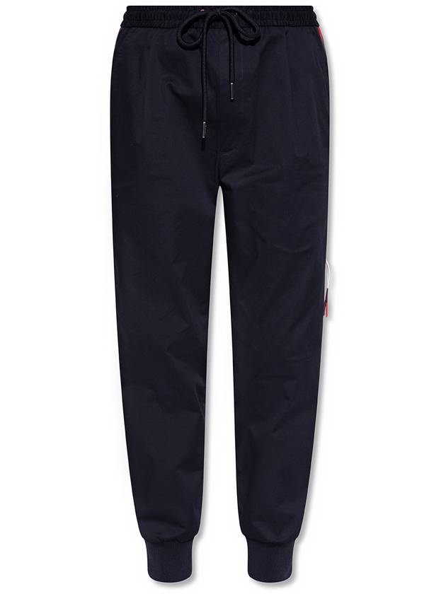 Men's Side Stripe Track Pants Navy - MONCLER - BALAAN.