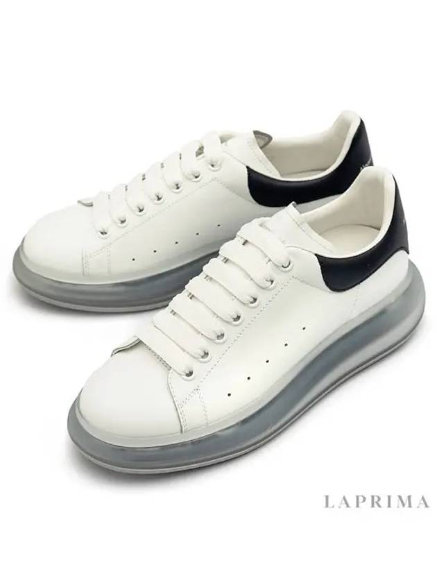 Oversole Black Tab Leather Low Top Sneakers White - ALEXANDER MCQUEEN - BALAAN 5