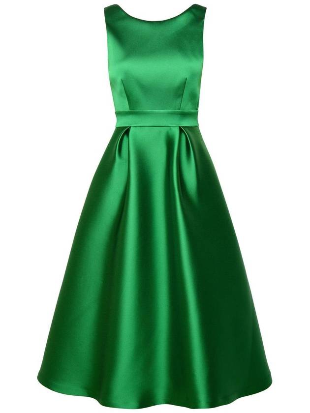 P.A.R.O.S.H. 'Papavero' Green Polyester Blend Dress - P.A.R.O.S.H. - BALAAN 1