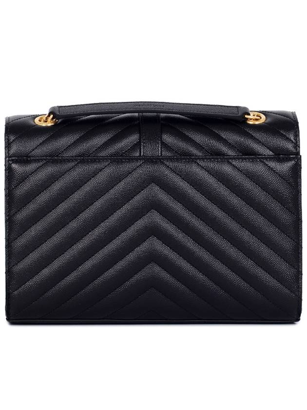 Monogram Envelope Satchel Bag 487206 BOW01 1000 Black - SAINT LAURENT - BALAAN 4