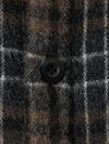 Neuer Check Wool Overfit Long Sleeve Shirt Brown - NOIRER - BALAAN 6