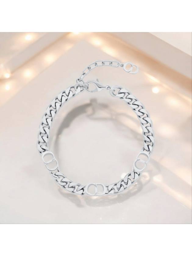 Icon Slim Chain Bracelet Silver - DIOR - BALAAN 3