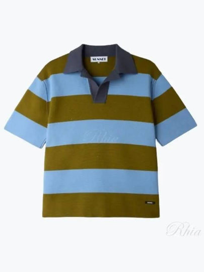 Magliaunita Stripe Polo Shirt Blue Green - SUNNEI - BALAAN 2