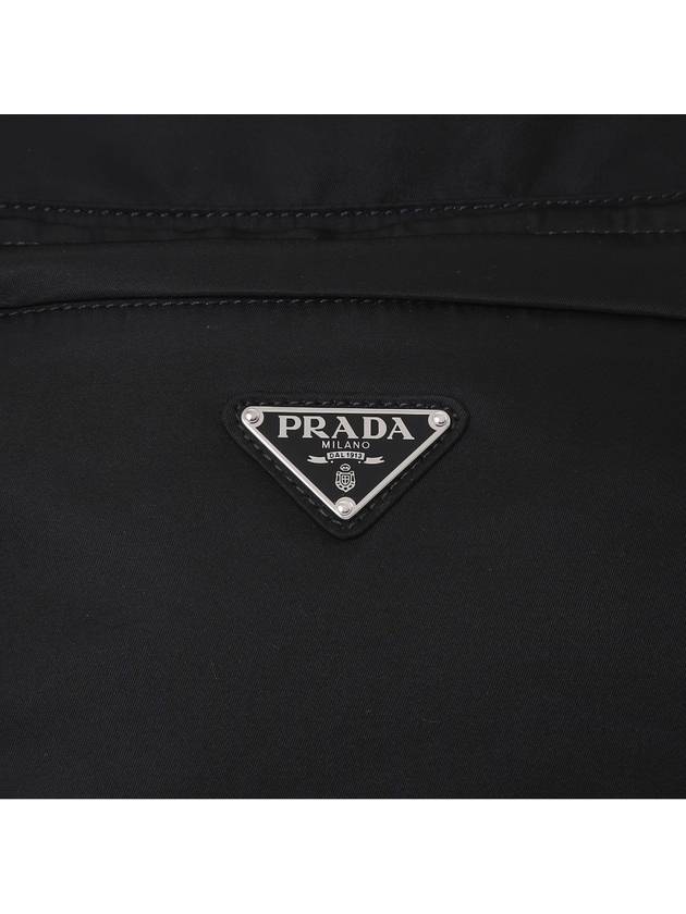 Triangle Logo Nylon Backpack Black - PRADA - BALAAN 6