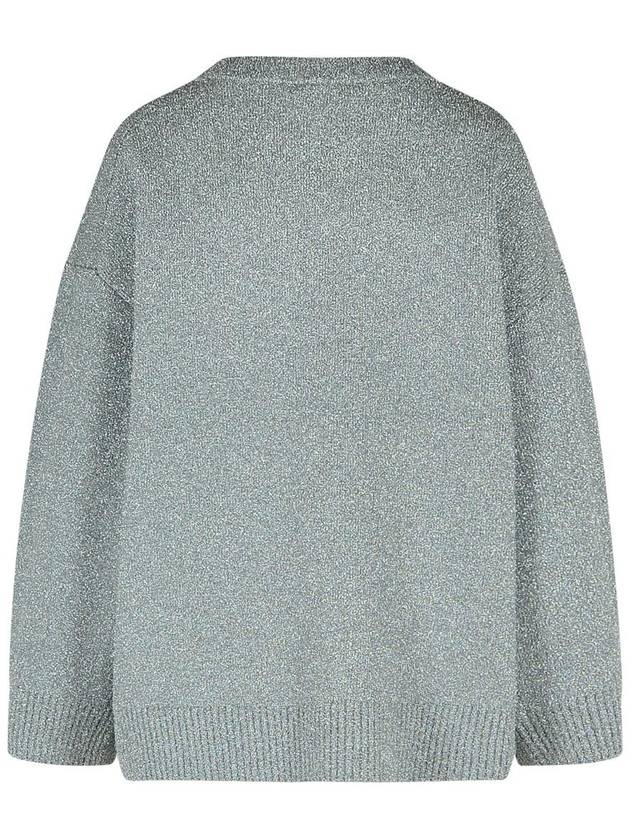 Ganni 'Sparkle' Grey Wool Blend Sweater - GANNI - BALAAN 3