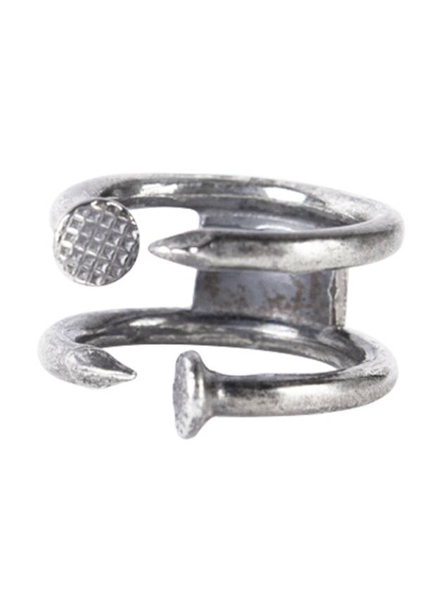 24SS double square NAIL silver ring G AN11 925 - GUIDI - BALAAN 1