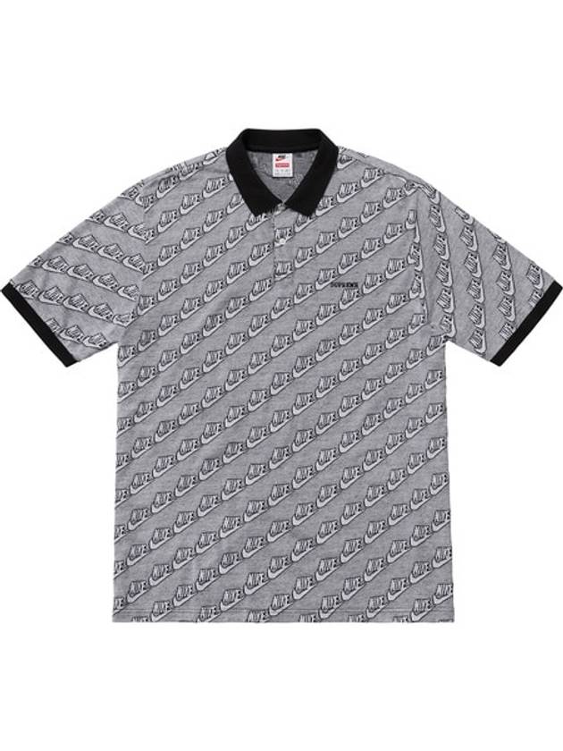 18FW Nike Jacquard Polo Tee Black NIKE JACQUARD POLO BLACK AR5569 010 - SUPREME - BALAAN 1